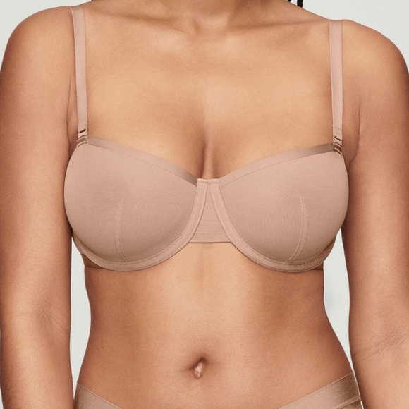 CUUP The Balconette Mesh Bra - Taupe - Picture 1 of 10
